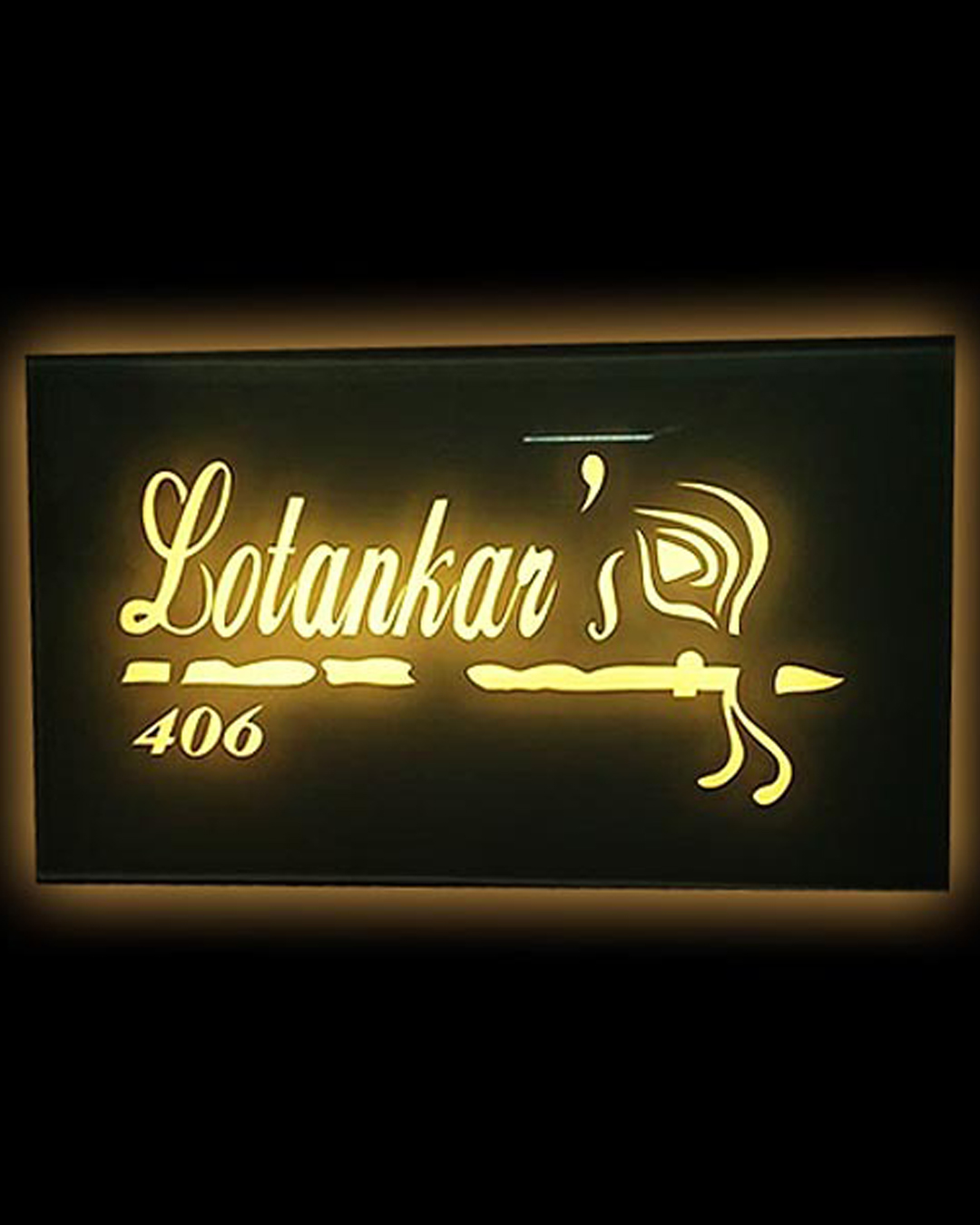 Riddhi Siddhi Art Creations - Brick Texture Dual-Layer Nameplate